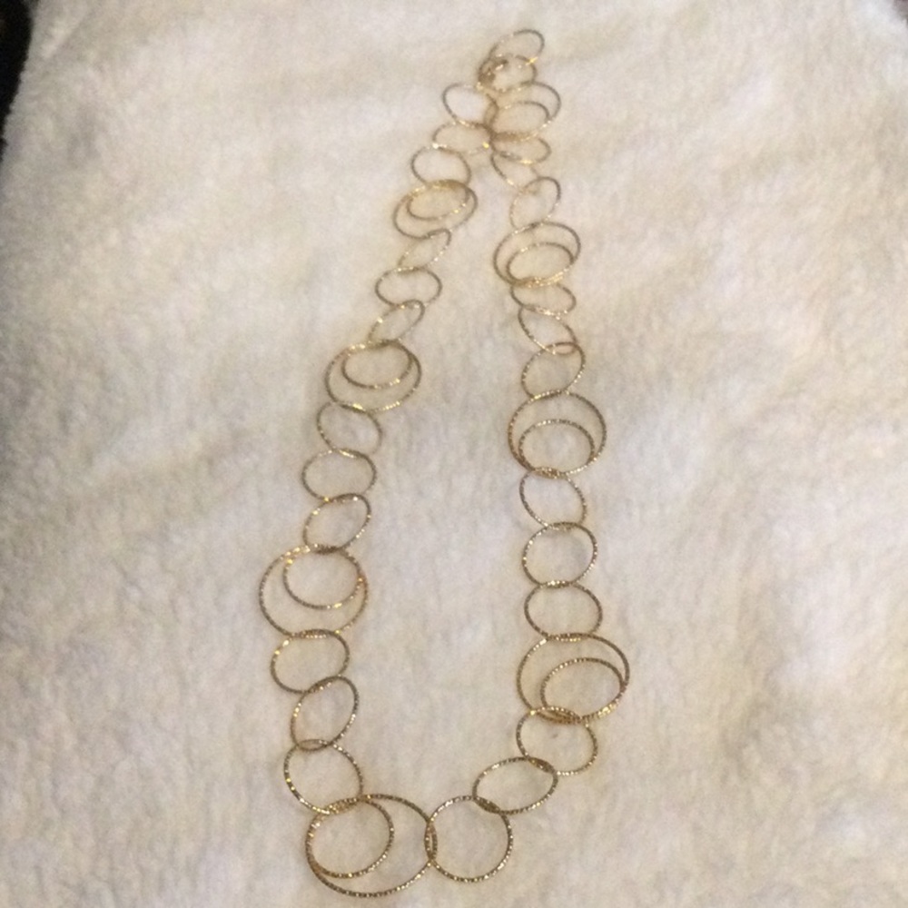 925 Sterling YG Plated Circles Necklace 😎